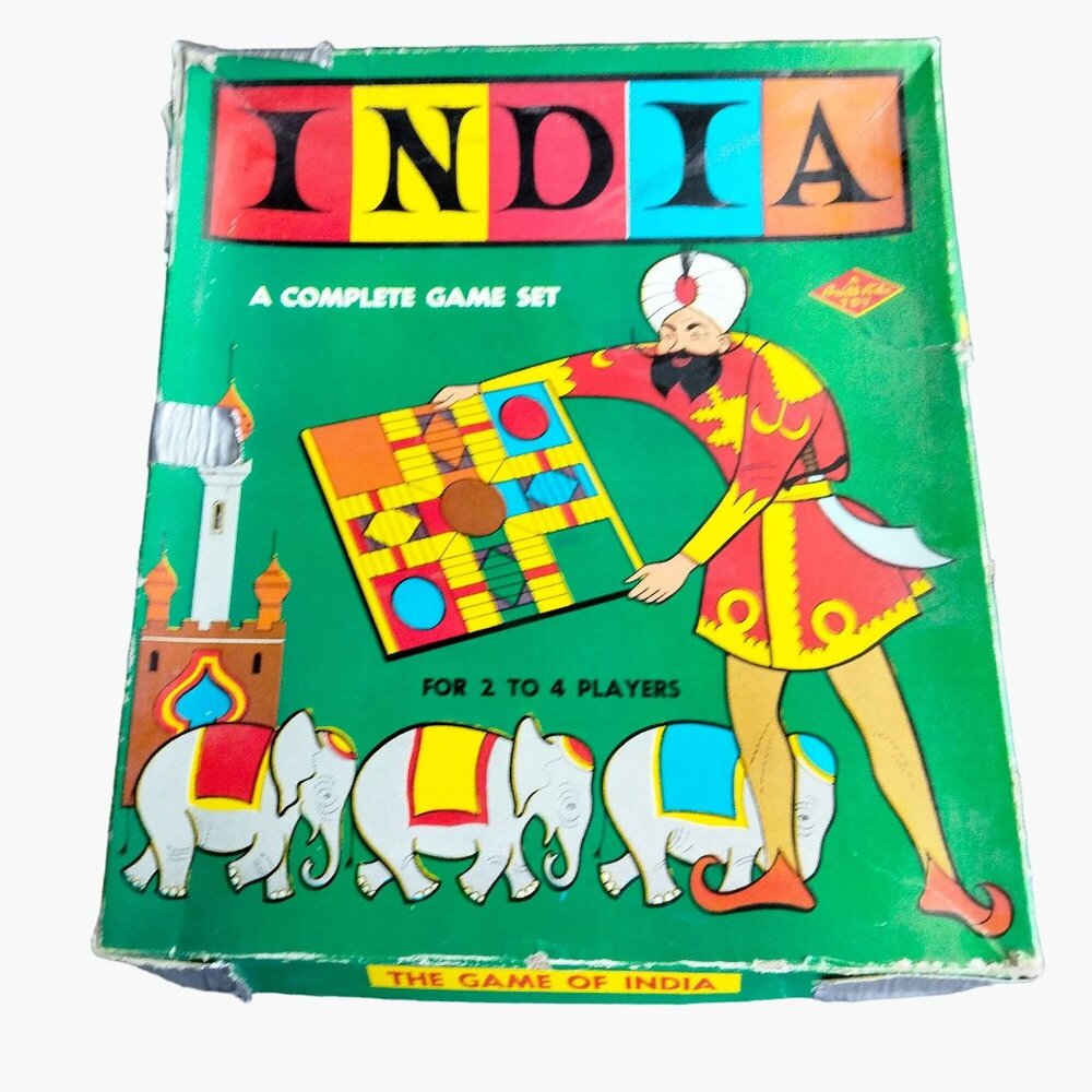 Built Rite India Board Game 2 4 Players Vintage